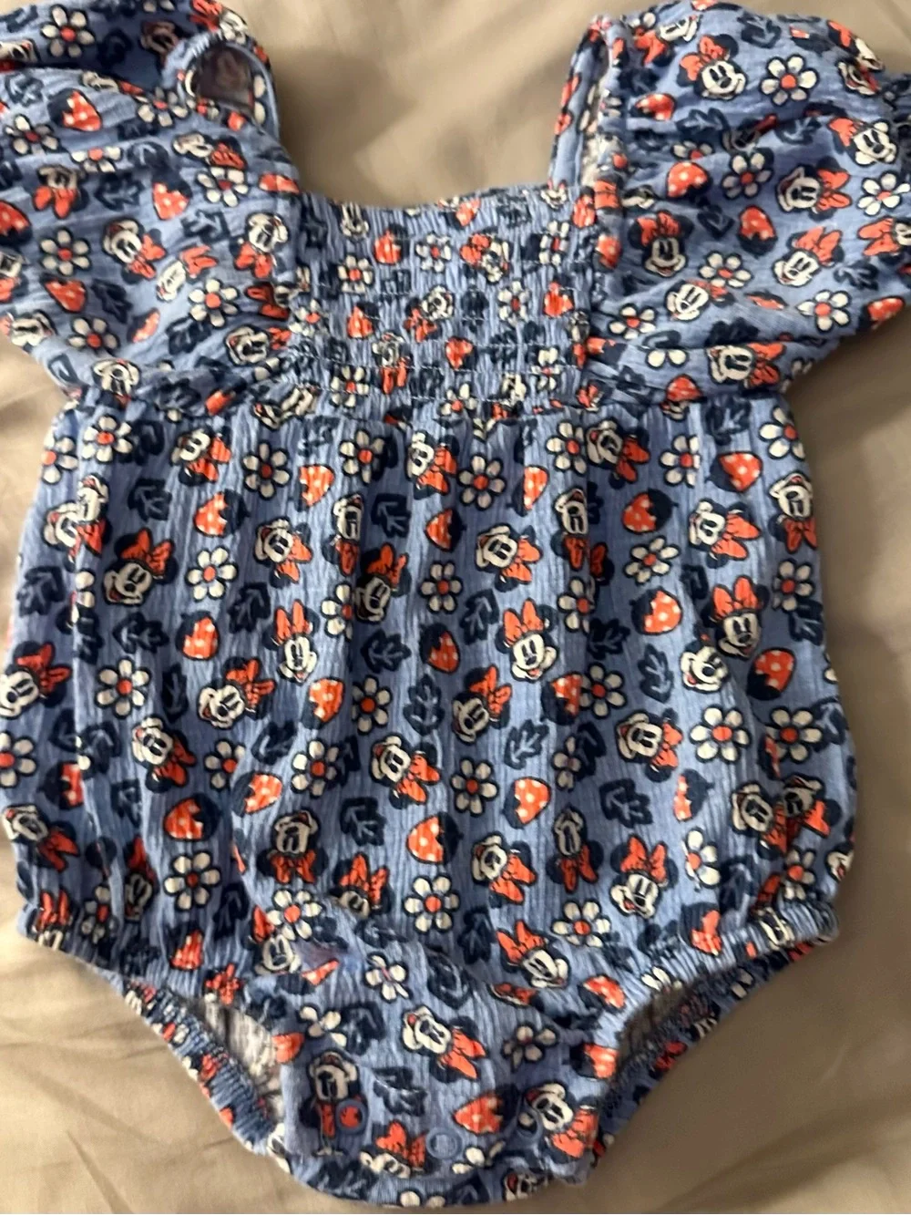 Disney Blue Floral Minnie One-Piece